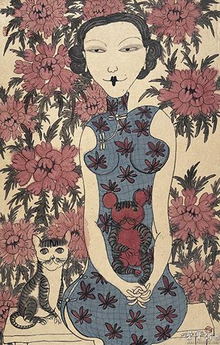素墨风花 妙笔雪月——石建国水墨画中的女性人物