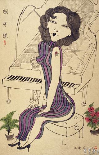 钢琴课 画