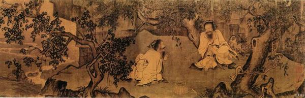 《采薇图》宋 李唐 绢本墨笔 纵27厘米 横90厘米 北京故宫博物院藏