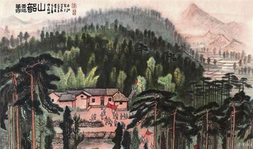 《革命圣地韶山》 李可染 71×107cm 纸本设色