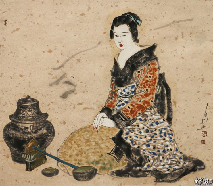 文房书画艺术品拍卖平台-走进画家白野夫仕女画艺术